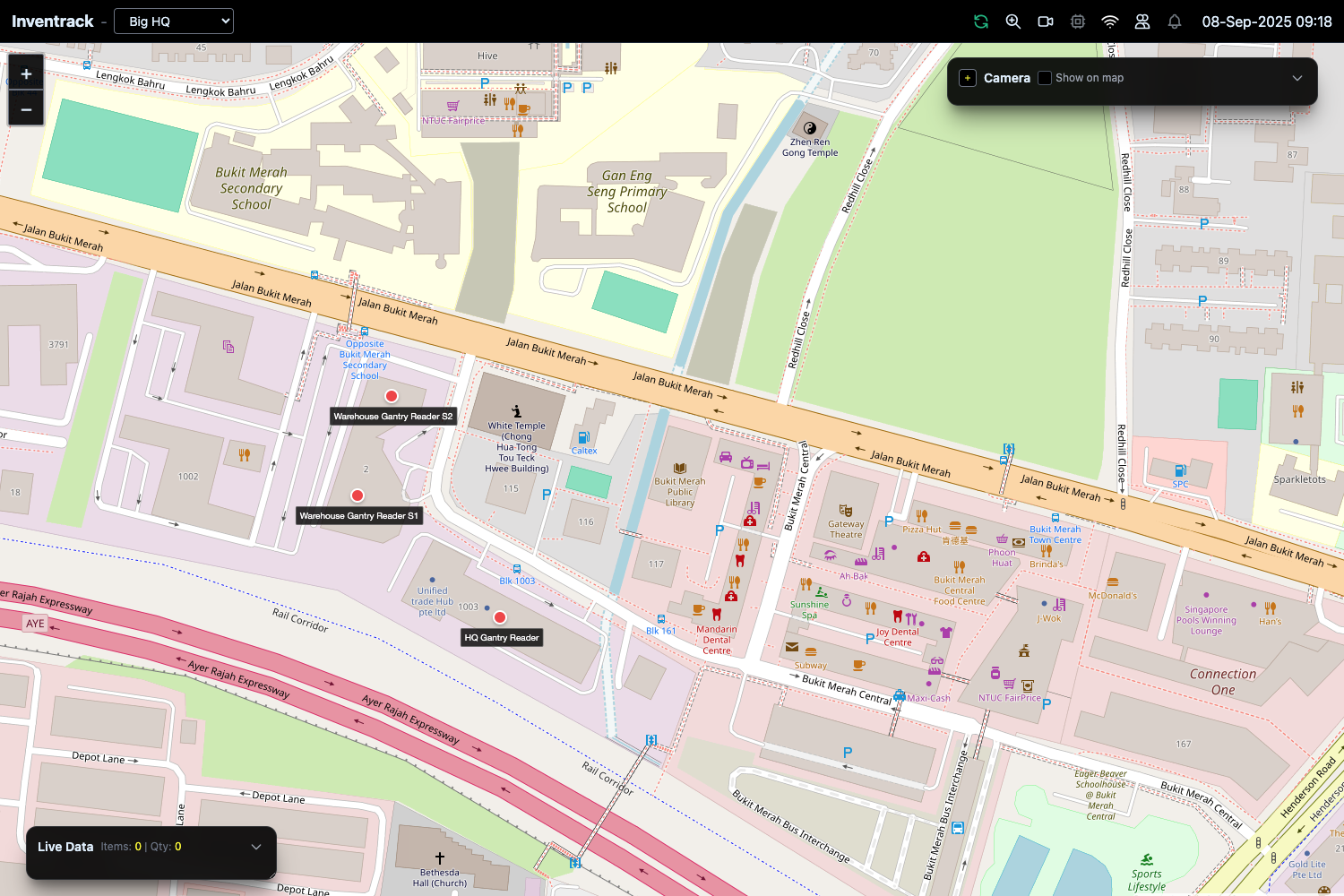 Live Tracking Interface